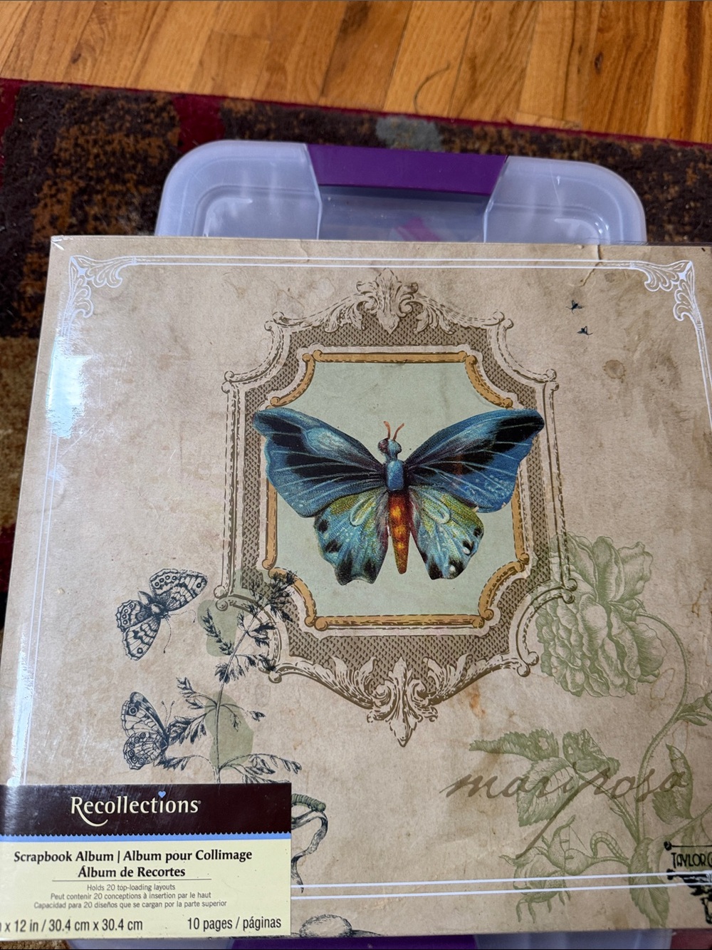 Recollections Butterfly Scrapbook Album - Blue, Teal & Cream